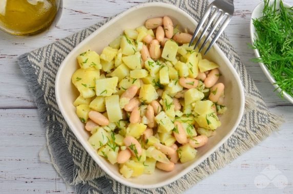 Potato salad with beans - recipe photo, step 3