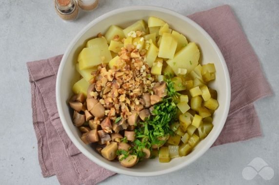 Potato salad with mushrooms - recipe photo, step 2