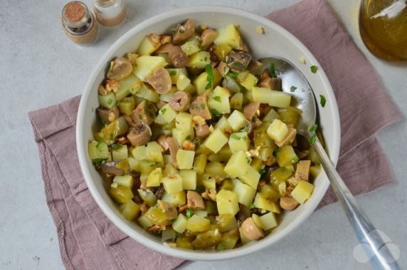 Potato salad with mushrooms - recipe photo, step 3