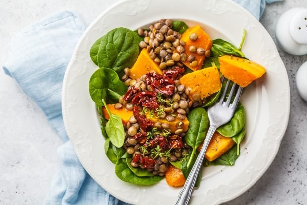 Pumpkin and lentil salad Pumpkin and lentil salad