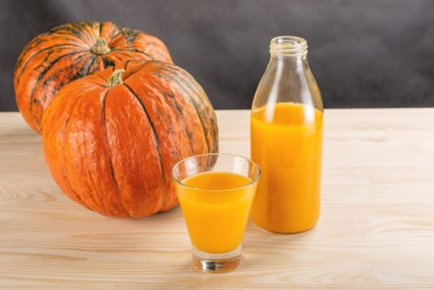 Pumpkin juice with orange and lemon