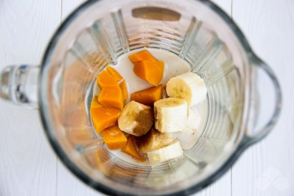 Pumpkin smoothie with chia seeds - recipe photo, step 3