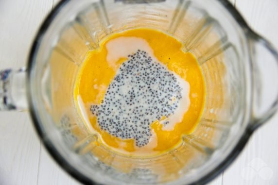 Pumpkin smoothie with chia seeds - recipe photo, step 4