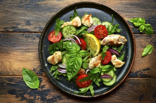 Rabbit, vegetables and herbs salad Rabbit, vegetables and herbs salad
