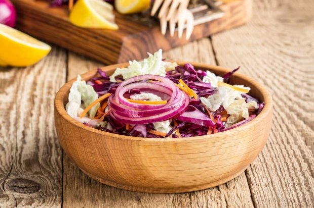 Red and Beijing cabbage salad