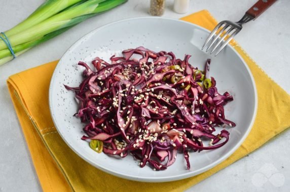 Red cabbage with onions - recipe photo, step 4