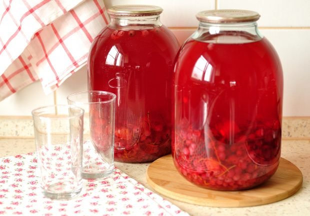 Red currant compote with orange for the winter Red currant compote with orange for the winter