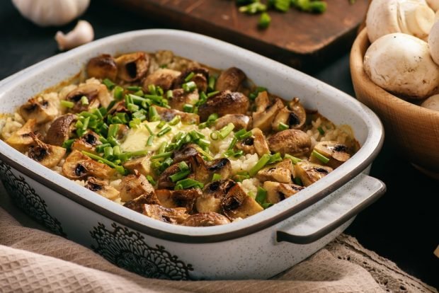 Rice casserole with champignons Rice casserole with champignons