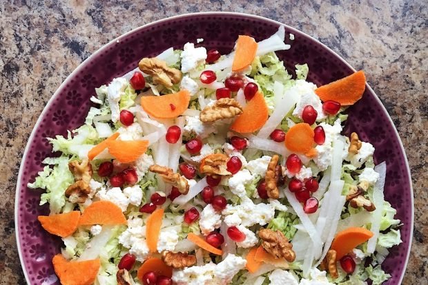 Salad with cottage cheese and Beijing cabbage Salad with cottage cheese and Beijing cabbage