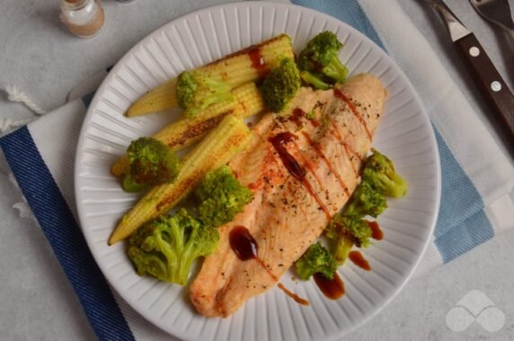 Sibas fillet with vegetables - recipe photo, step 5