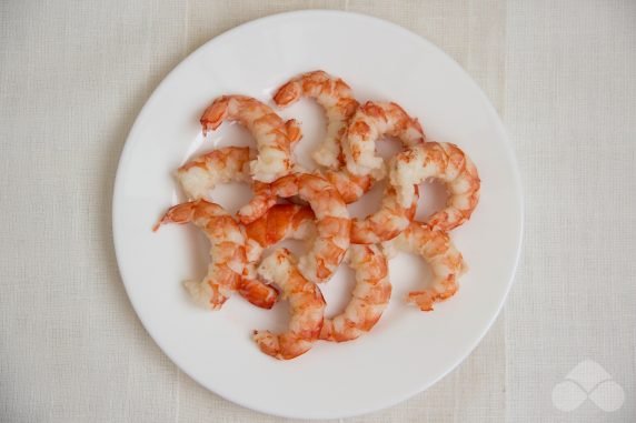 Simple salad with shrimp and Beijing cabbage - recipe photo, step 1