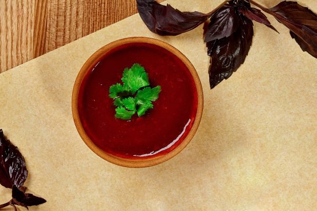 Tkemali sauce from plums with basil Tkemali sauce from plums with basil