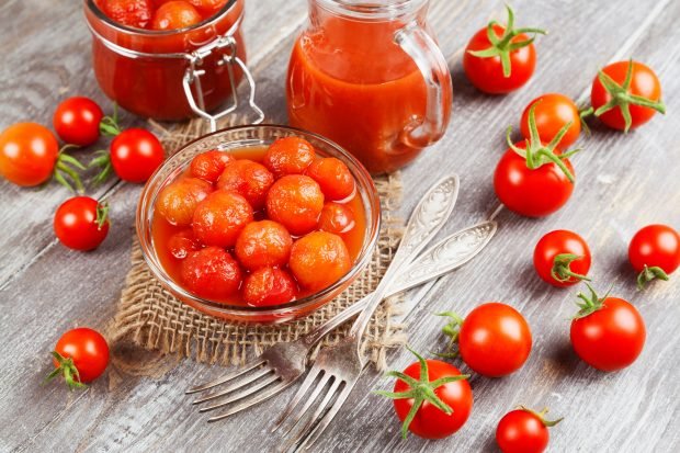 Tomatoes in their own juice for the winter without sterilization Tomatoes in their own juice for the winter without sterilization