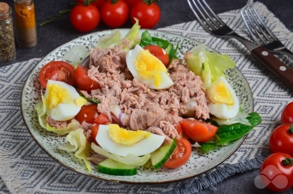 Tuna and vegetable salad - recipe photo, step 5