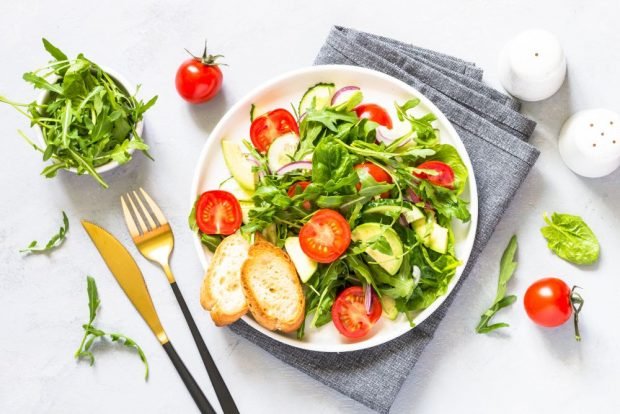 Vegetable salad with avocado Vegetable salad with avocado