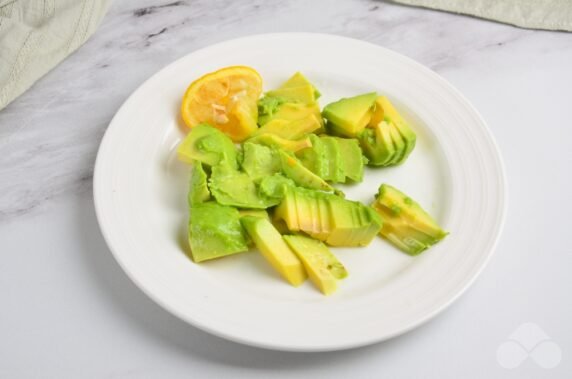 Vegetable salad with shrimp - recipe photo, step 2