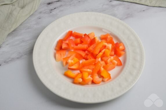 Vegetable salad with shrimp - recipe photo, step 4