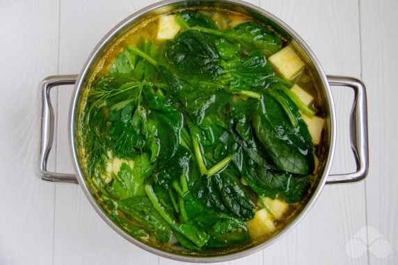Vegetable soup with greens - recipe photo, step 4
