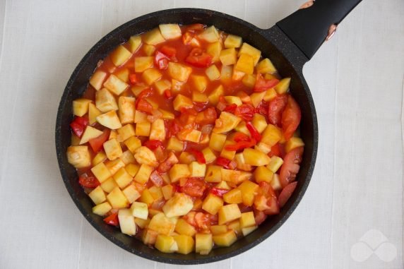 Vegetable stew with fish and olives - recipe photo, step 5