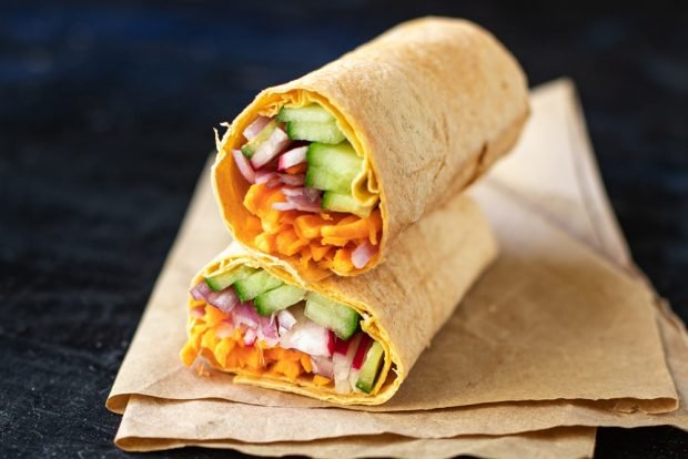 Vegetarian roulet from Lavash Vegetarian roulet from Lavash
