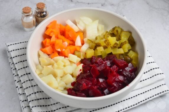 Vinaigrette with chickpeas