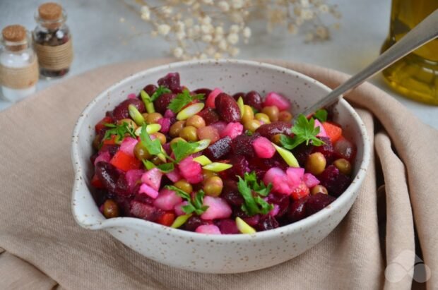 Vinaigrette with green peas and beans - recipe photo, step 6