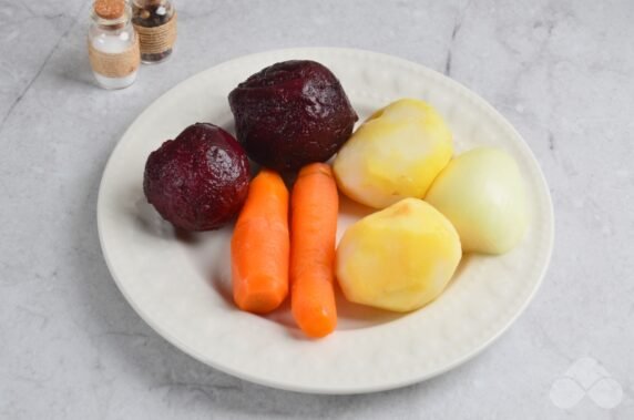 Vinaigrette with Korean carrots - recipe photo, step 1