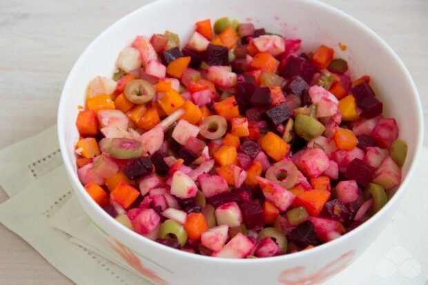 Vinaigrette with olives - recipe photo, step 3