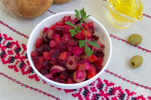 Vinaigrette with olives - recipe photo, step 5