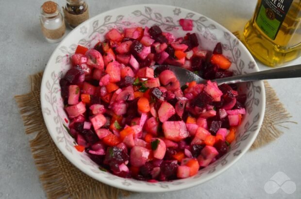 Vinaigrette with pickled mushrooms - recipe photo, step 5