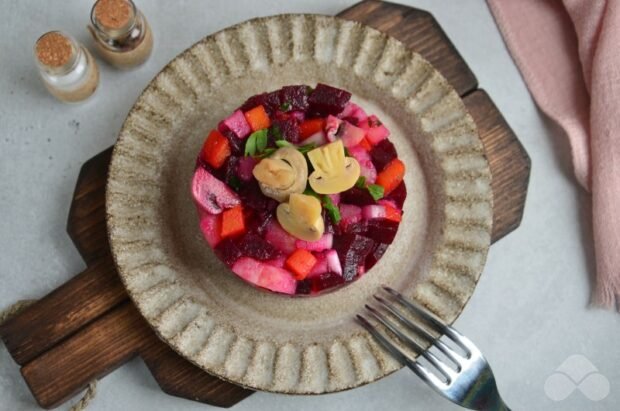 Vinaigrette with pickled mushrooms - recipe photo, step 6