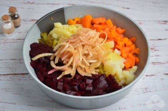 Vinaigrette with pickled onions - recipe photo, step 5