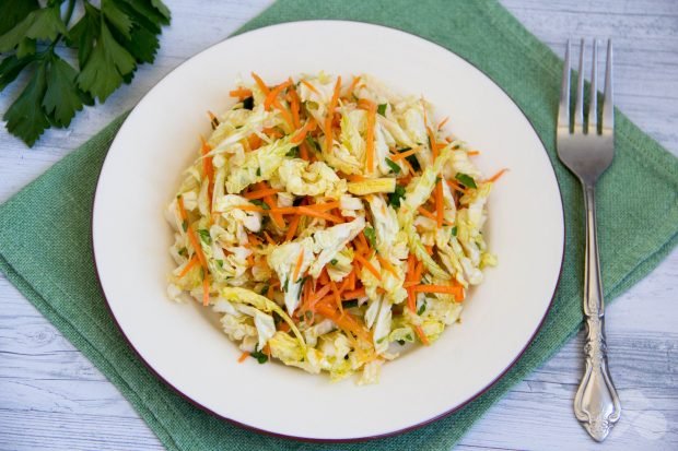 Vitamin salad made of Beijing cabbage and carrots Vitamin salad made of Beijing cabbage and carrots