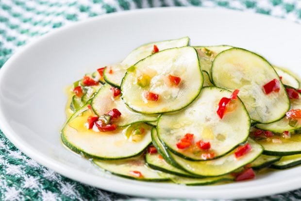 Zucchini in Korean fast cooking Zucchini in Korean fast cooking